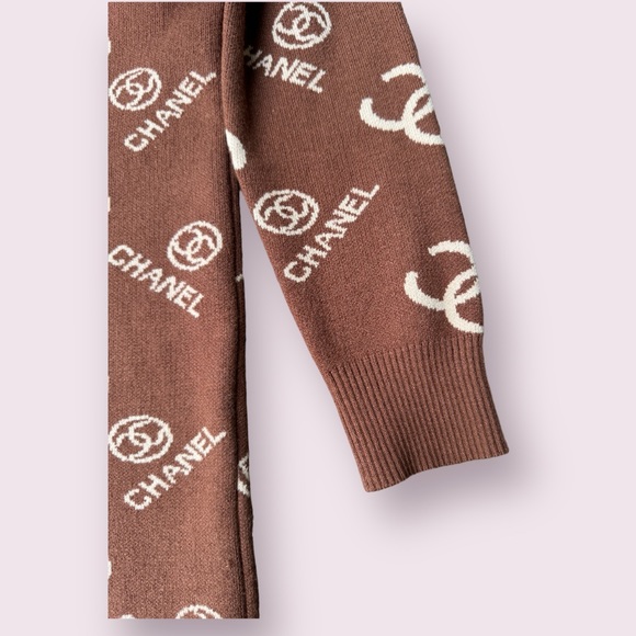 CHANEL CC Logo Monogram Sweater Dress - Picture 6 of 9
